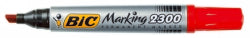 Bic Marker Marking 2300 Permanent 3.1-5.3mm Chisel Tip Red (Box 12)