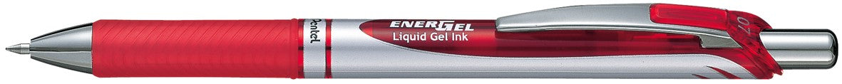 Pentel Pen Rollerball Energel BL77 0.7 Retractable Red (Box 12)