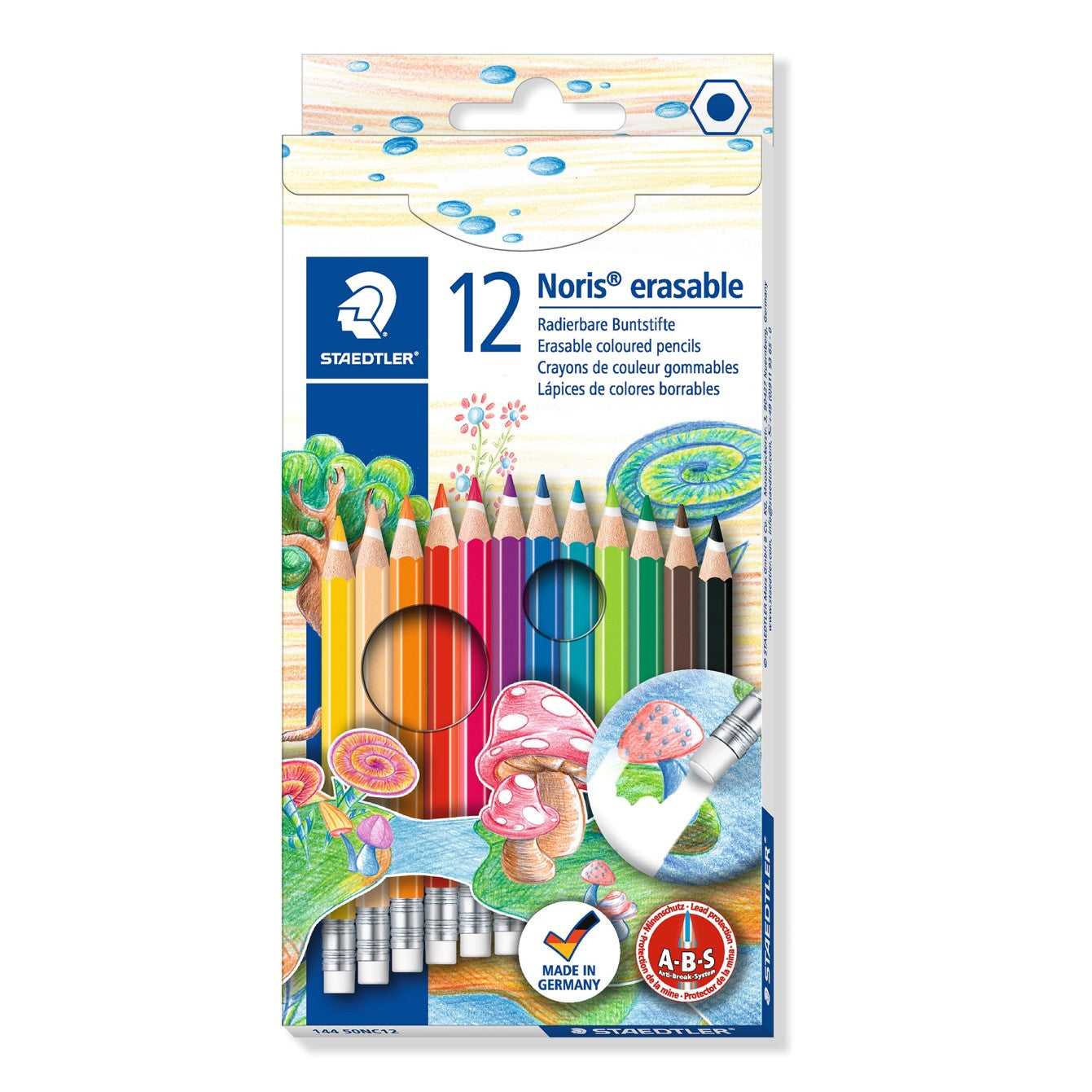 Staedtler Pencil Coloured Club Erasable 12'S (Each)