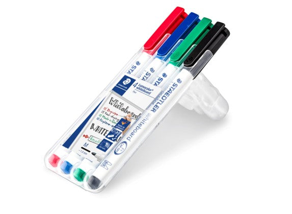 Staedtler Marker Whiteboard 301 1mm Assorted WLT4 (Each)