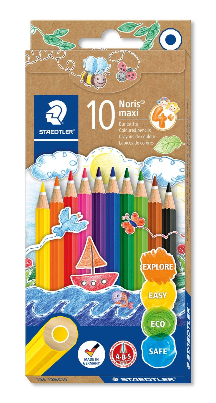 Staedtler Pencil Coloured Maxi Learners PK10 (Each)