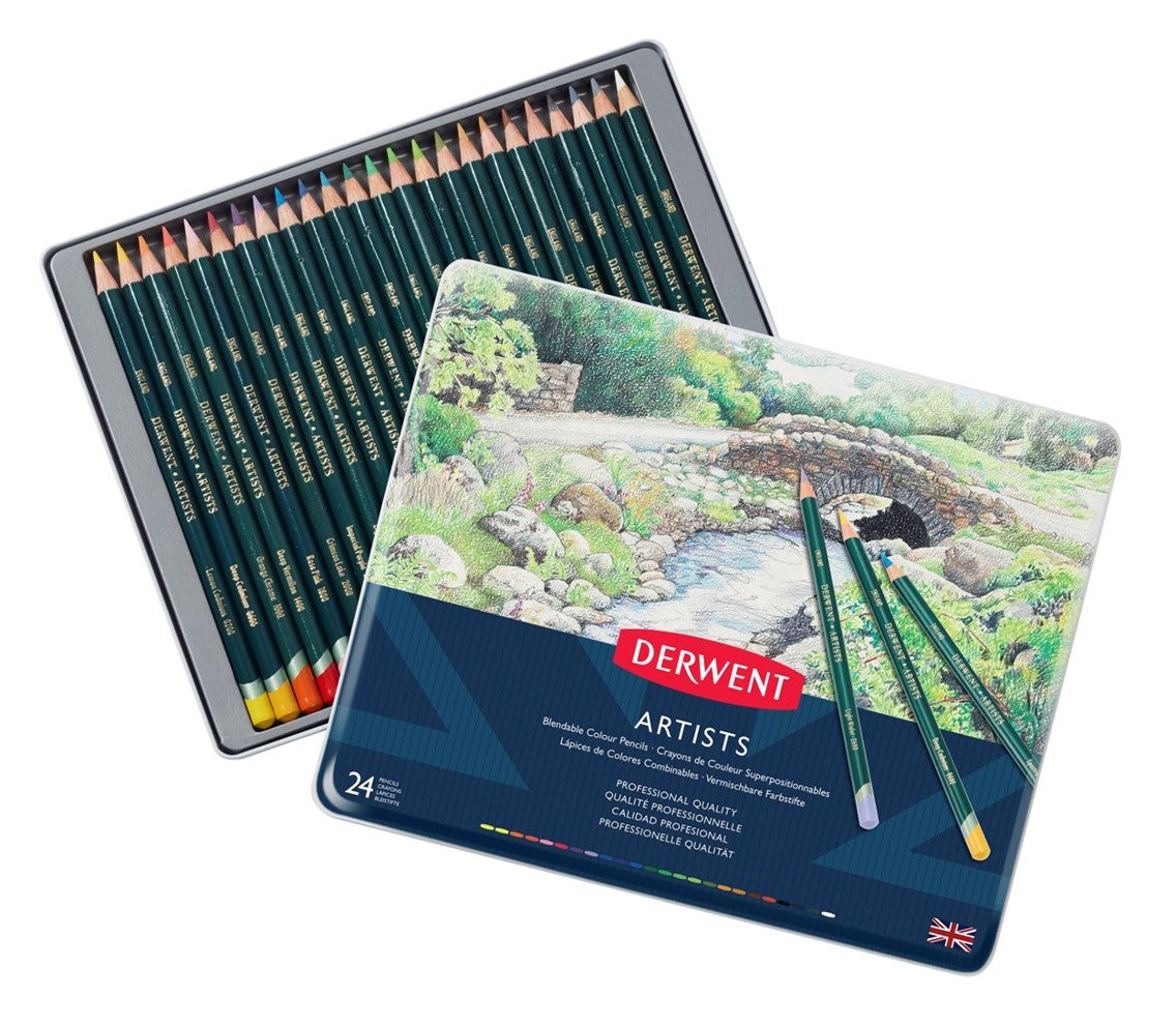 Derwent Pencil Coloured Artists Tin 24 (Box 3)