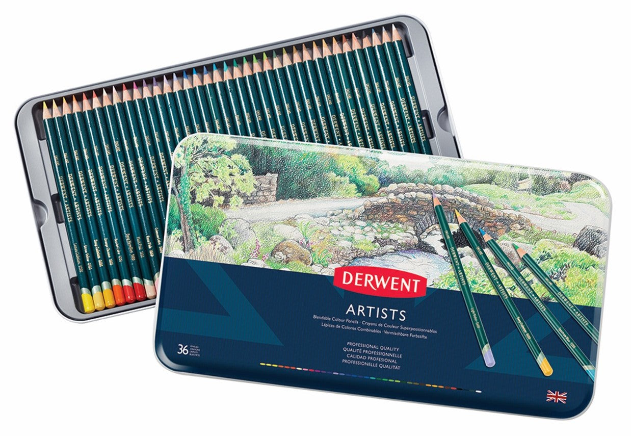 Derwent Pencil Coloured Artists Tin 36 (Box 2)