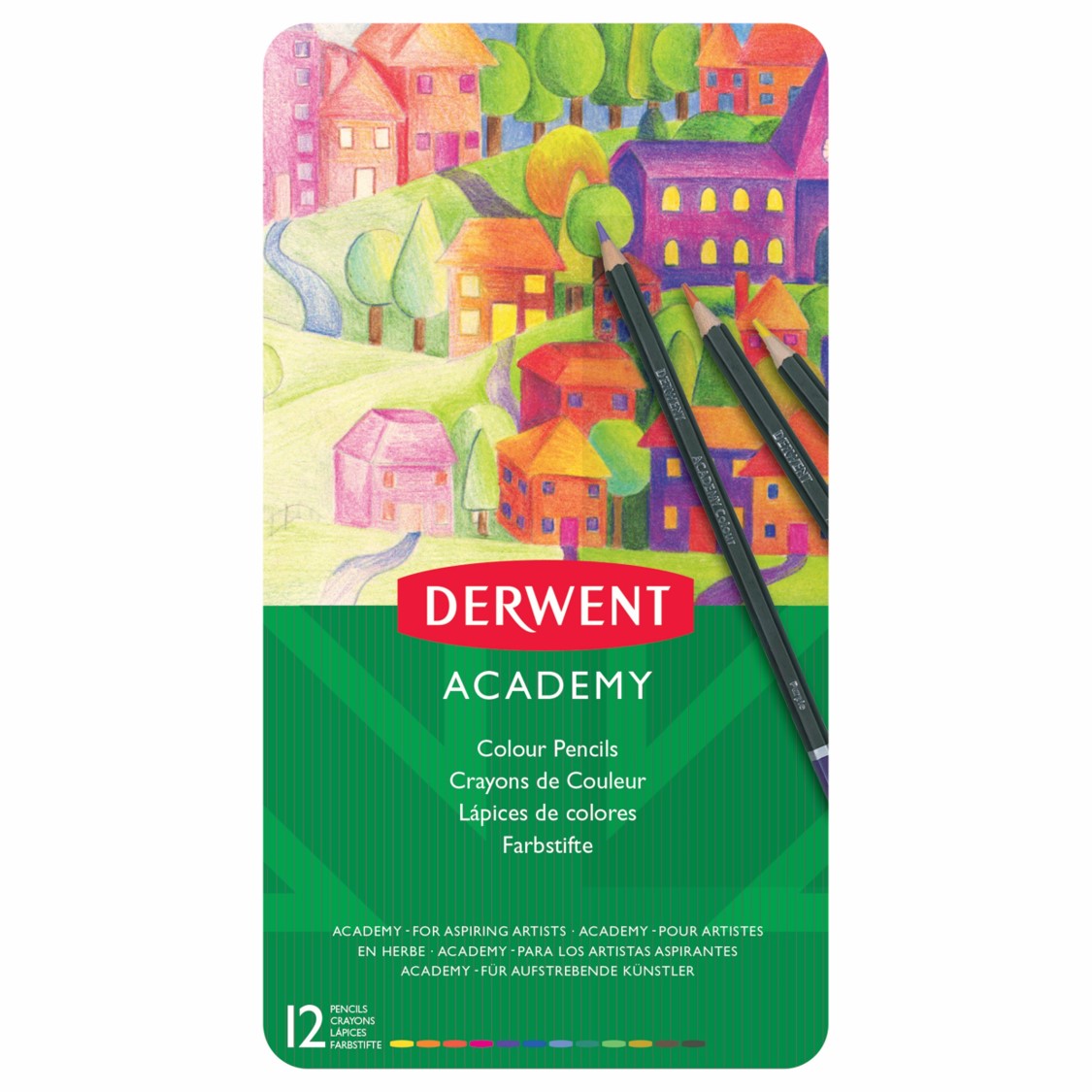 Derwent Pencil Coloured Academy Tin 12 (Each)