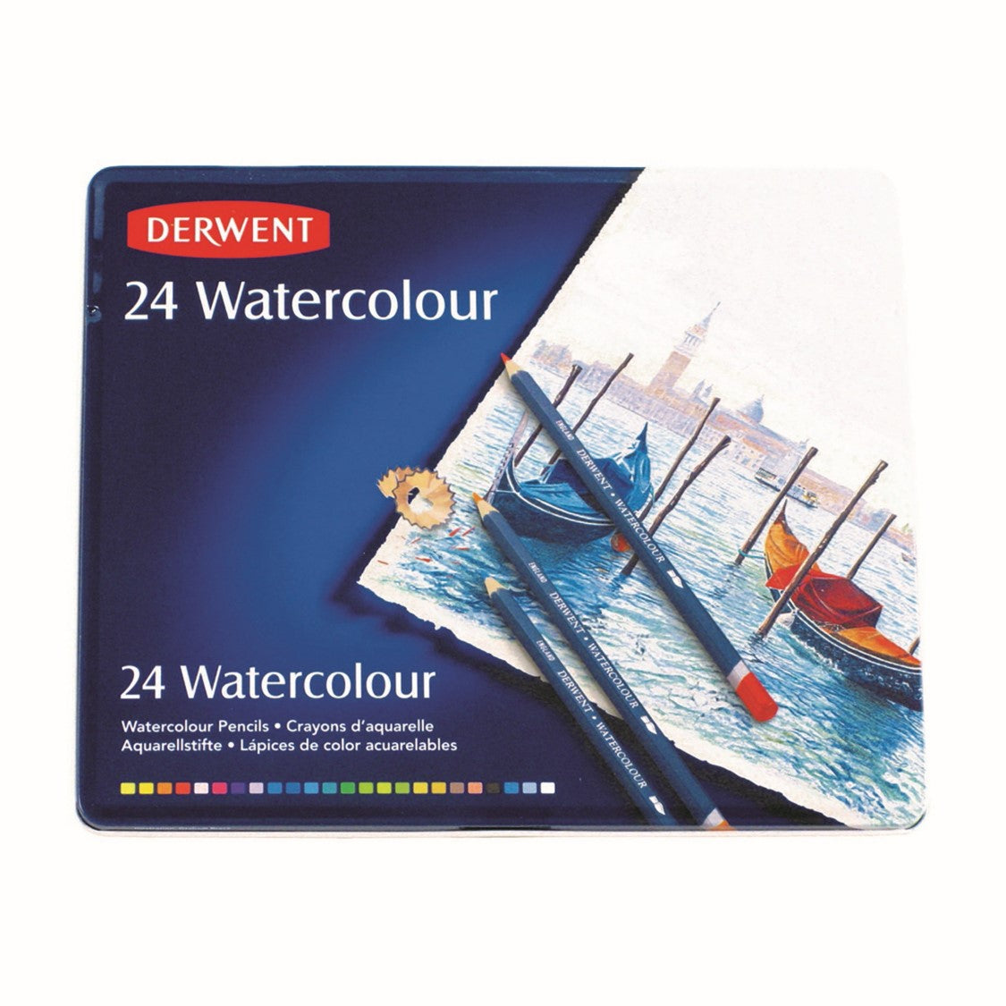 Derwent Pencil Coloured Watercolour Tin 24 (Box 3)