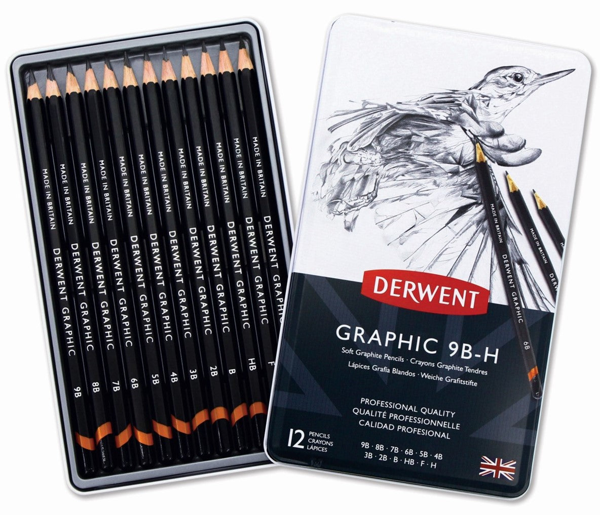 Derwent Pencil Lead Graphic Sketch 9B-H Bx12 (Each)