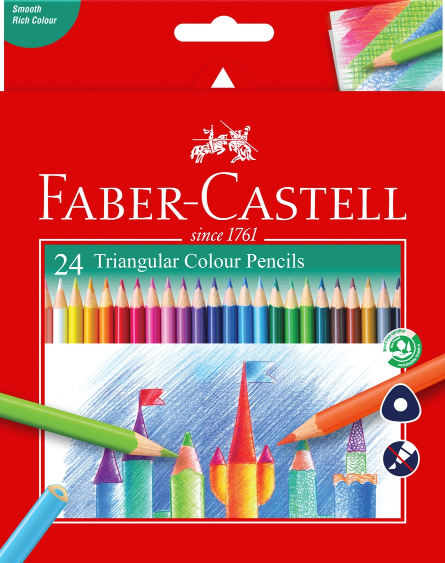 Faber-Castell Pencil Coloured Tri Grip 24'S (Each)