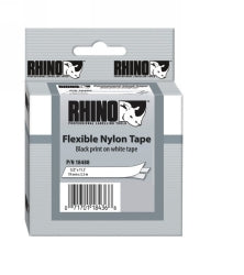 Dymo Label Tape 12mmx3.5M Flexible Nylon White (Each)