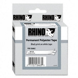 Dymo Label Tape 9mmx5.5M Perm Polyester White (Each)