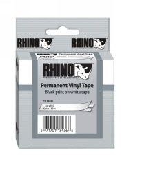 Dymo Label Tape 19mmx5.5M Vinyl White (IN R6000 KIT) (Each)