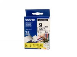 Brother Label Tape TZE-221 9mmx8M Black On White (Each)