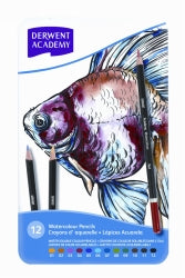 Derwent Pencil Coloured Academy Watercolour Set PK12 (Each)