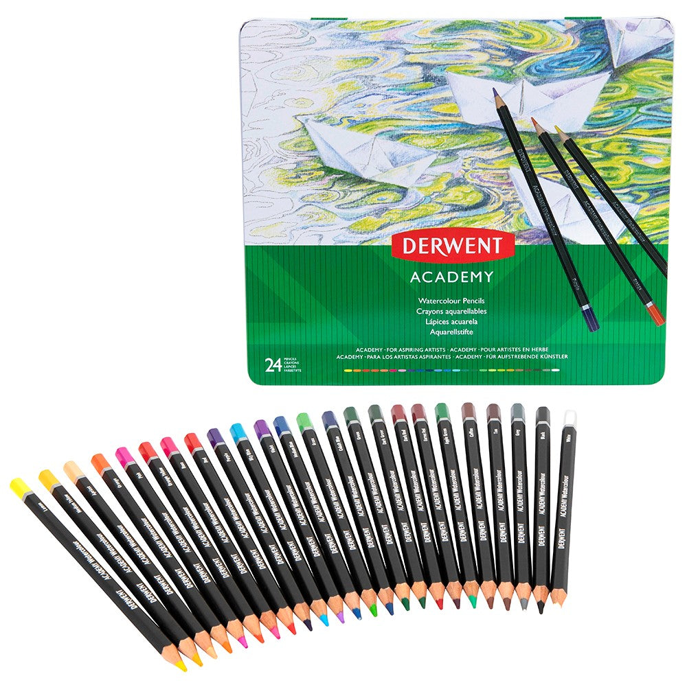 Derwent Pencil Coloured Academy Watercolour Set PK24 (Each)