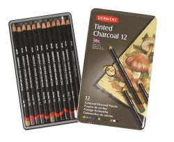 Derwent Pencils Academy Tinted Charcoal Tin PK12 (Each)