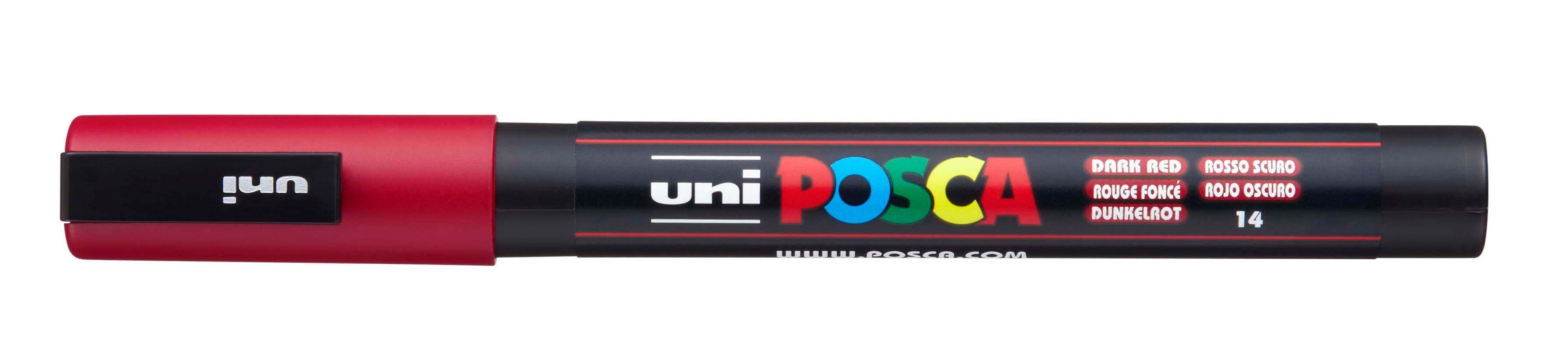 POSCA Uni Marker PC3M Bullet Tip Dark Red (Each)
