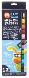 Micador Oil Pastels Mega Mega Easy Wash PK12 Assorted
