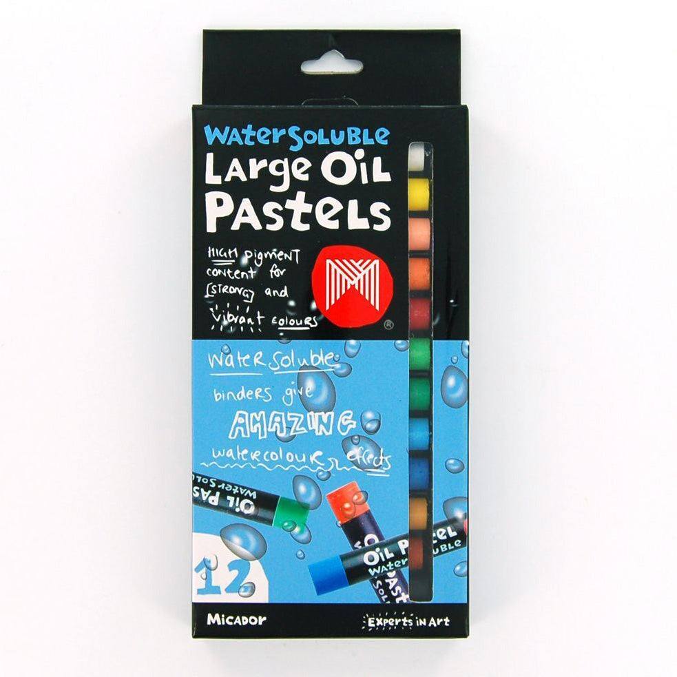 Micador Oil Pastels Large Watersoluble Assorted PK12 (Each)