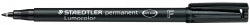 Staedtler Marker Pen Lumocolor Permanent 318 0.6mm F Black (Box 10)