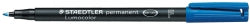 Staedtler Marker Pen Lumocolor Permanent 318 0.6mm F Blue (Box 10)