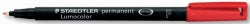 Staedtler Marker Pen Lumocolor Permanent 318 0.6mm F Red (Box 10)
