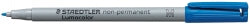 Staedtler Marker Ohp 315 Water Sol Med Blue (Box 10)
