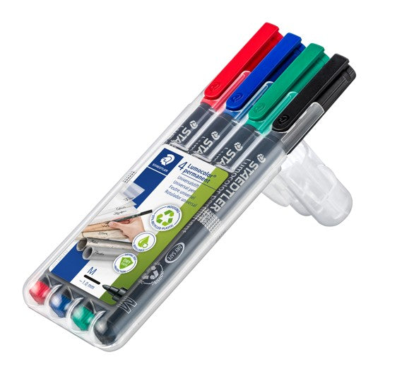 Staedtler Marker Ohp 317 Perm Med Assorted WLT4 (Each)