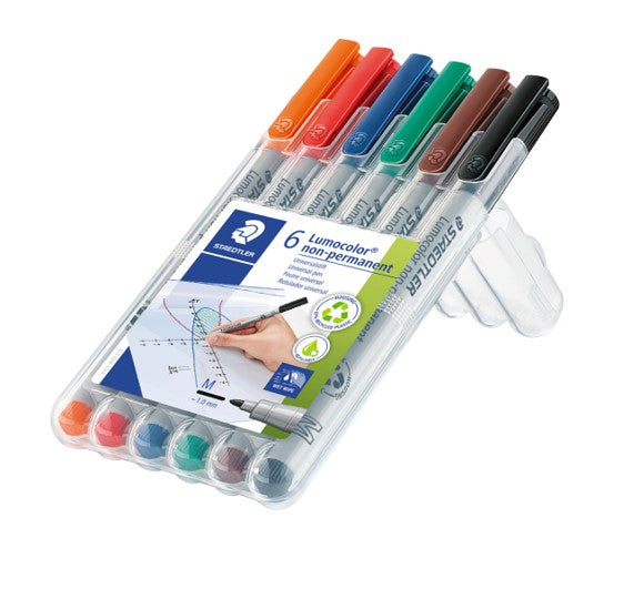 Staedtler Marker Ohp 315 Water Sol Med Assorted WLT6 (Each)