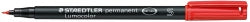 Staedtler Marker Ohp 313 Perm Sf Red (Box 10)