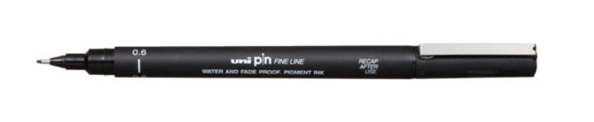 Uni Pen Drawing Pin 200 Fine Line 0.6mm Black (Box 12)
