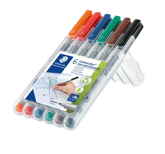 Staedtler Marker Ohp 316 Water Sol F Assorted WLT6 (Each)