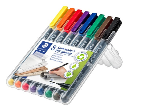 Staedtler Marker Ohp 317 Perm Med Assorted WLT8 (Each)