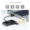 StarTech.com ST4200MINI2-USB-HUB interface hub USB 2.0 480 Mbit/s Black