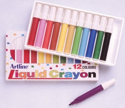 Artline Marker 300 Liquid Crayon Assorted Bx12 (Each)