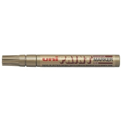 Uni Marker Paint Px20 2.8mm Medium Bullet Tip Gold Bx12 (Each)