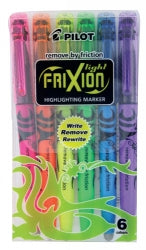 Pilot Highlighter Frixion Light Erasable Assorted WLT6 (Each)