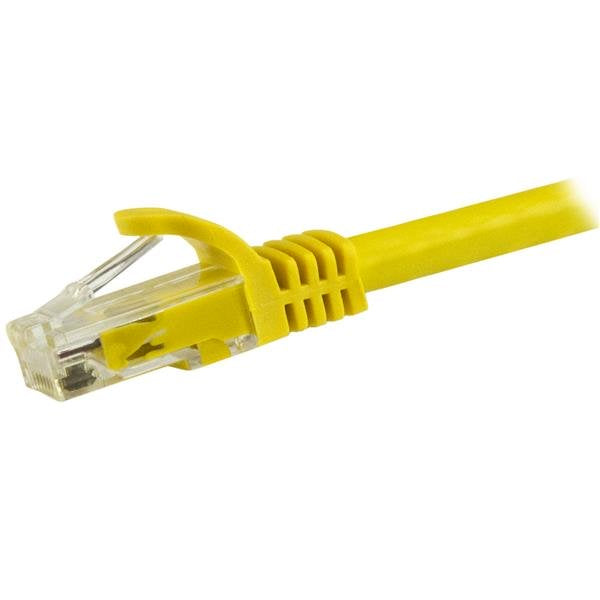 StarTech.com 15m CAT6 Ethernet Cable - Yellow CAT 6 Gigabit Ethernet Wire -650MHz 100W PoE RJ45 UTP Network/Patch Cord Snagless w/Strain Relief Fluke Tested/Wiring is UL Certified/TIA