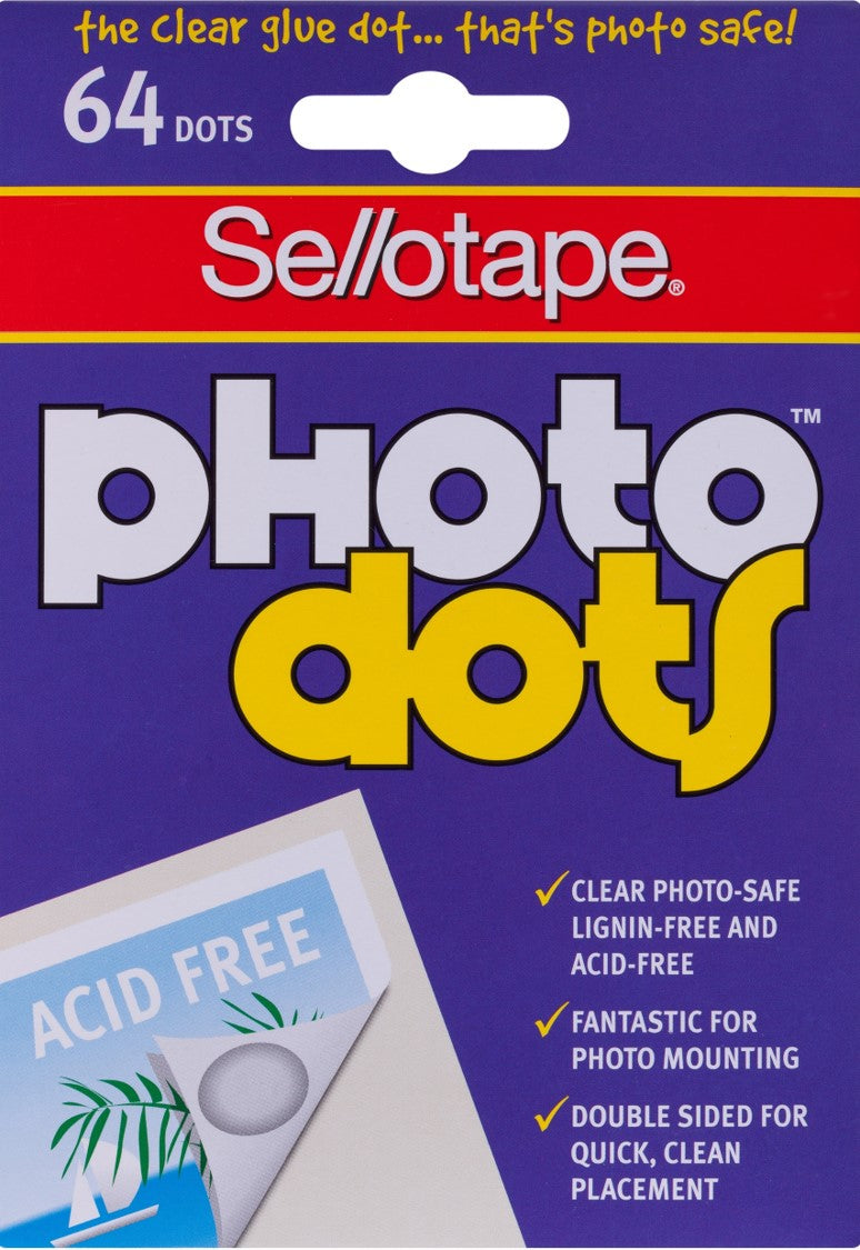 Sellotape Sticky Dots Photo 64 Dots 4SHT (Each)