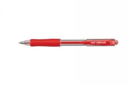 Uni Pen Ballpoint Laknock Retractable Fine Red (Box 12)