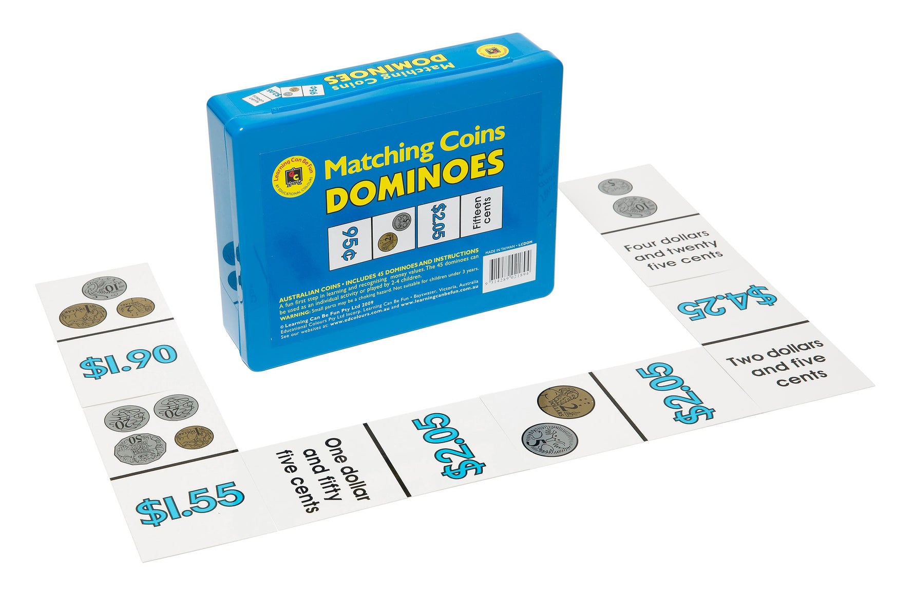 Game Australian Money Dominoes Set (45) [Numerical Written & Pictorial] (Each)