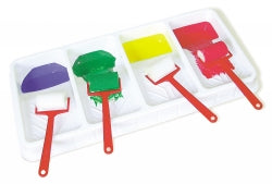 Edvantage Paint Accessories Roller Tray 4 Bays 525 X 235mm White (Each)