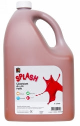 Splash Paint 5L Classroom Acrylic Choc Fudge (Brown) (Each)