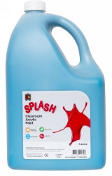 Splash Paint 5L Classroom Acrylic Peppermint (Turquoise) (Each)