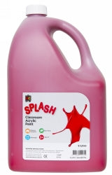 EC Splash Paint 5L Classroom Acrylic Poppy (Magenta) (Each)