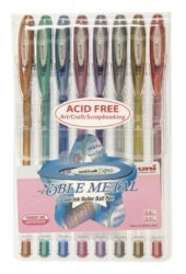Uni Pen Rollerball Signo UM120 Noble Metallic Fine Assorted WLT8 (Each)