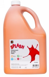 Splash Paint 5L Classroom Acrylic Tangy (Orange) (Each)