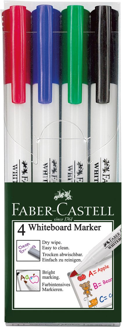 Faber-Castell Marker Whiteboard Std Colours WLT4 (Each)