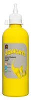 Paint 500ML Liquicryl Junior Student Acrylic Yellow (Each)
