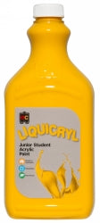 Paint 2L Liquicryl Junior Student Acrylic Warm Yellow (Each)