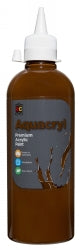 Paint 500ML Aquacryl Premium Acrylic Burnt Umber (Each)