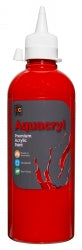 Paint 500ML Aquacryl Premium Acrylic Warm Red (Each)